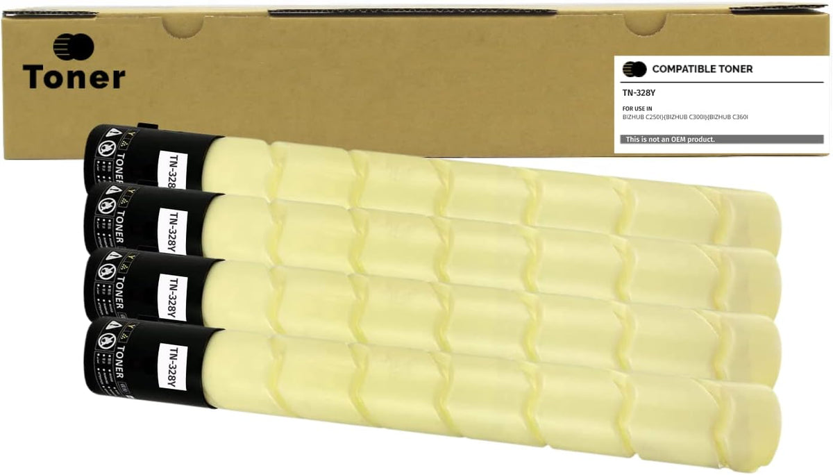 Compatible Yellow Toner Cartridge, 28K Yield, Pack of 4 M494284