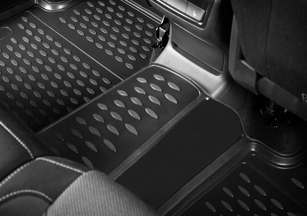 Black 3 Row Floor Mats Liner Set P346949