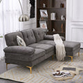 Dark Gray 83 inch L-Shape Sectional Sofa I631472