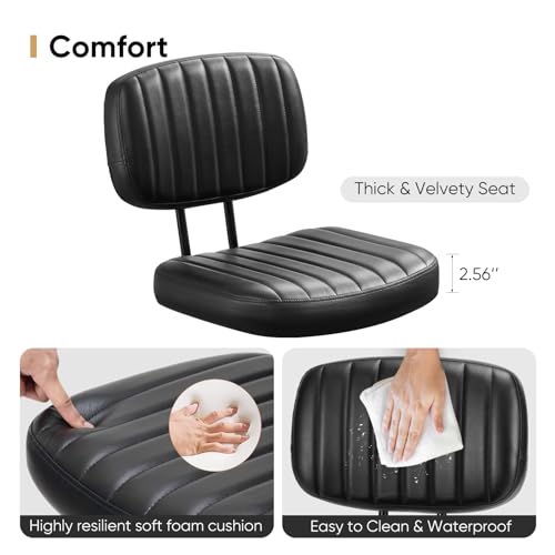 Deep Brown Height Adjustable PU Leather Swivel Office Chair R1393