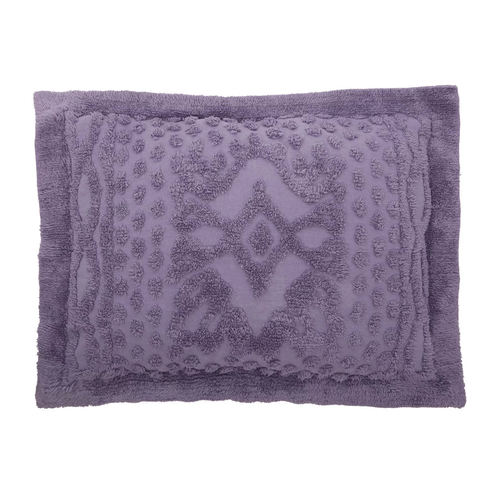 Chenille Sham - Standard, Lavender Gray Z590