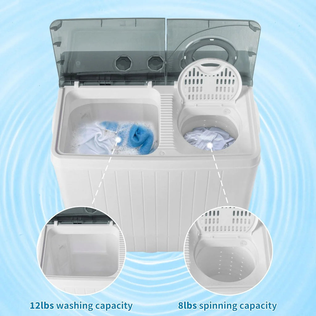 Portable 26lbs Washing Machine with Drain Pump D281969