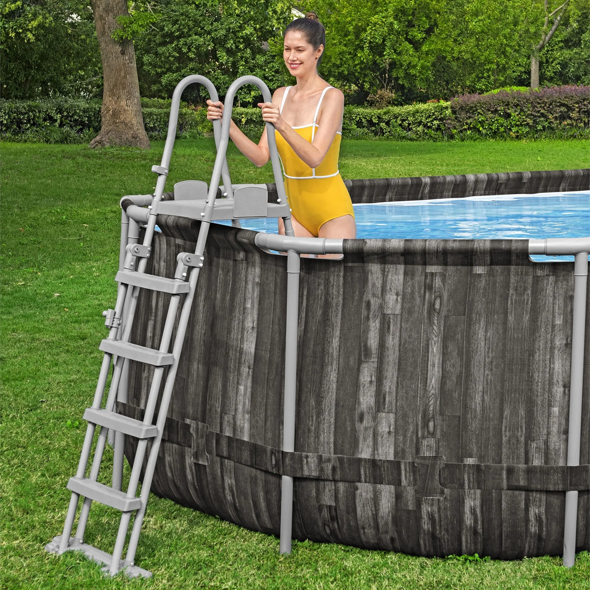 24' x 12' x 52" Oval Above Ground Swimming Pool Set V729365