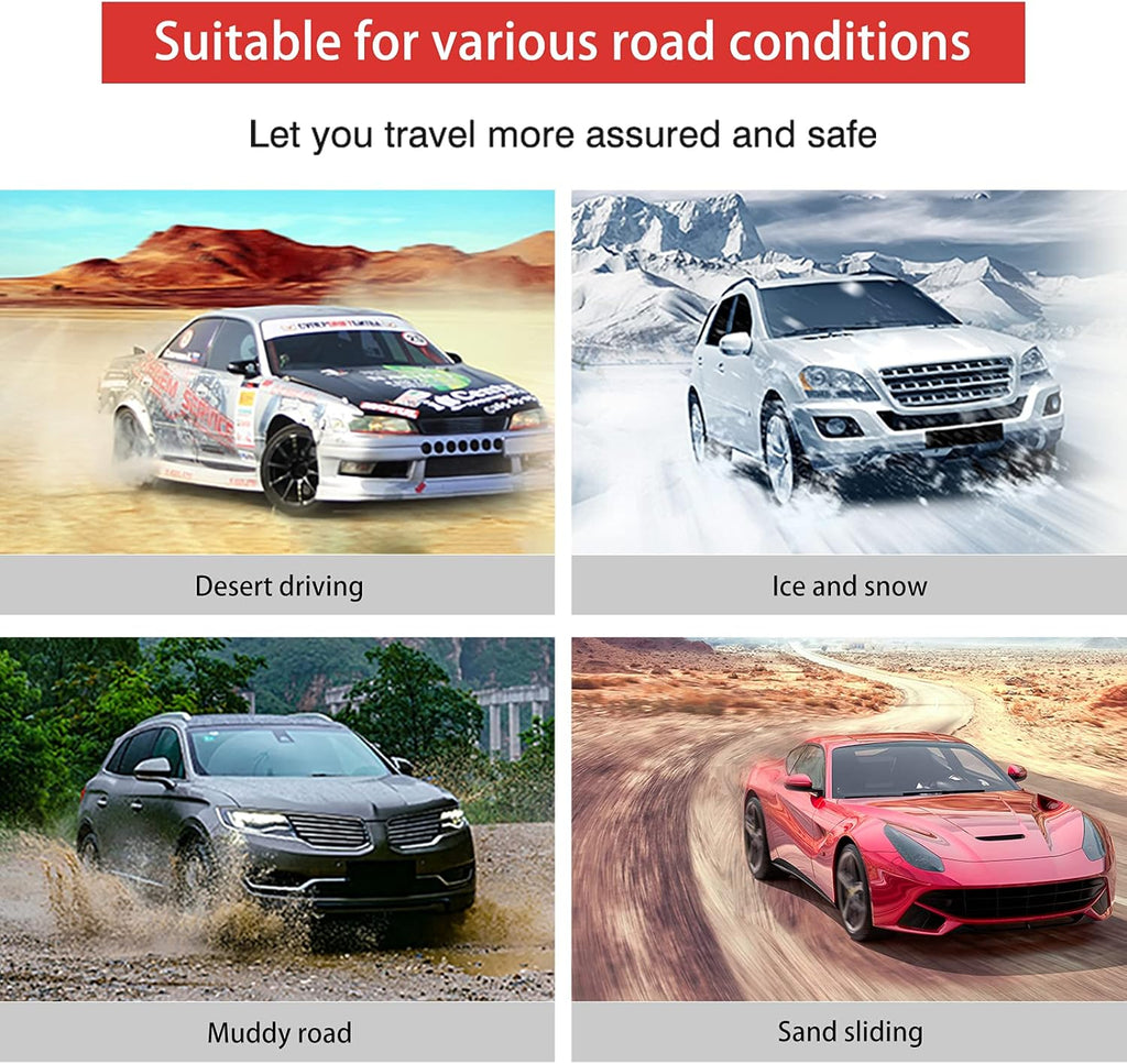 Adjustable Snow Chains for Cars SUV Pickup B37452