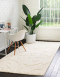 8' x 10' Ivory Shag Rug S10844