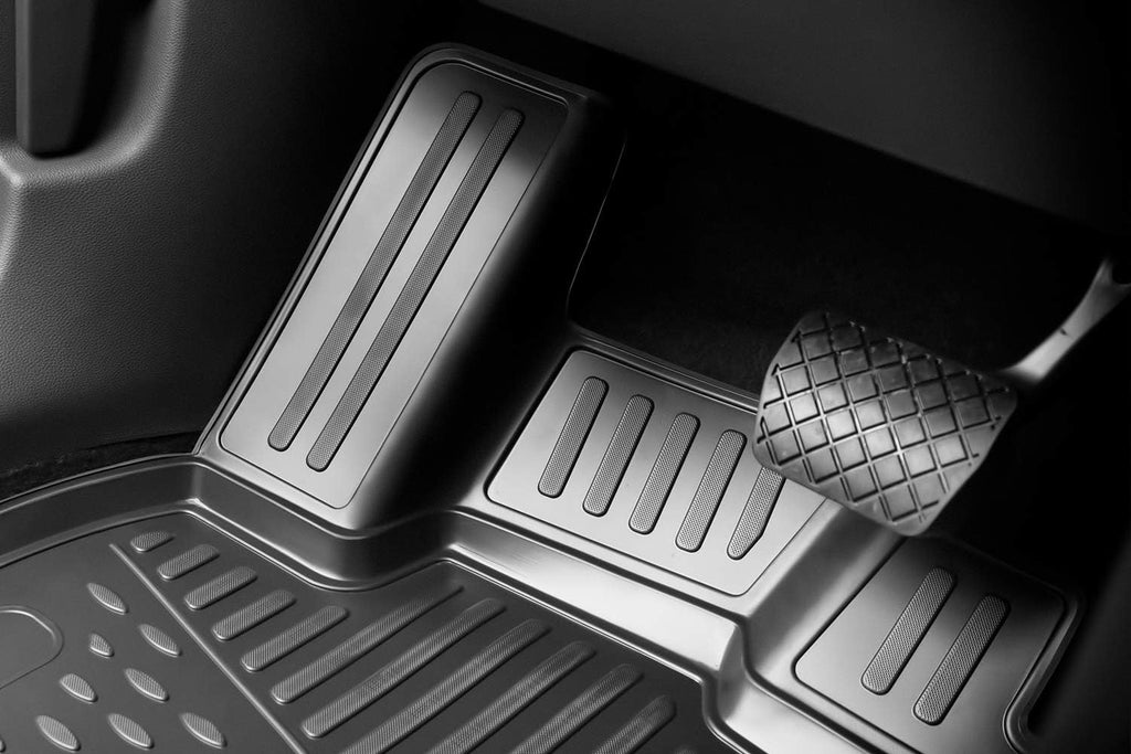 Black 3 Row Floor Mats Liner Set P346949