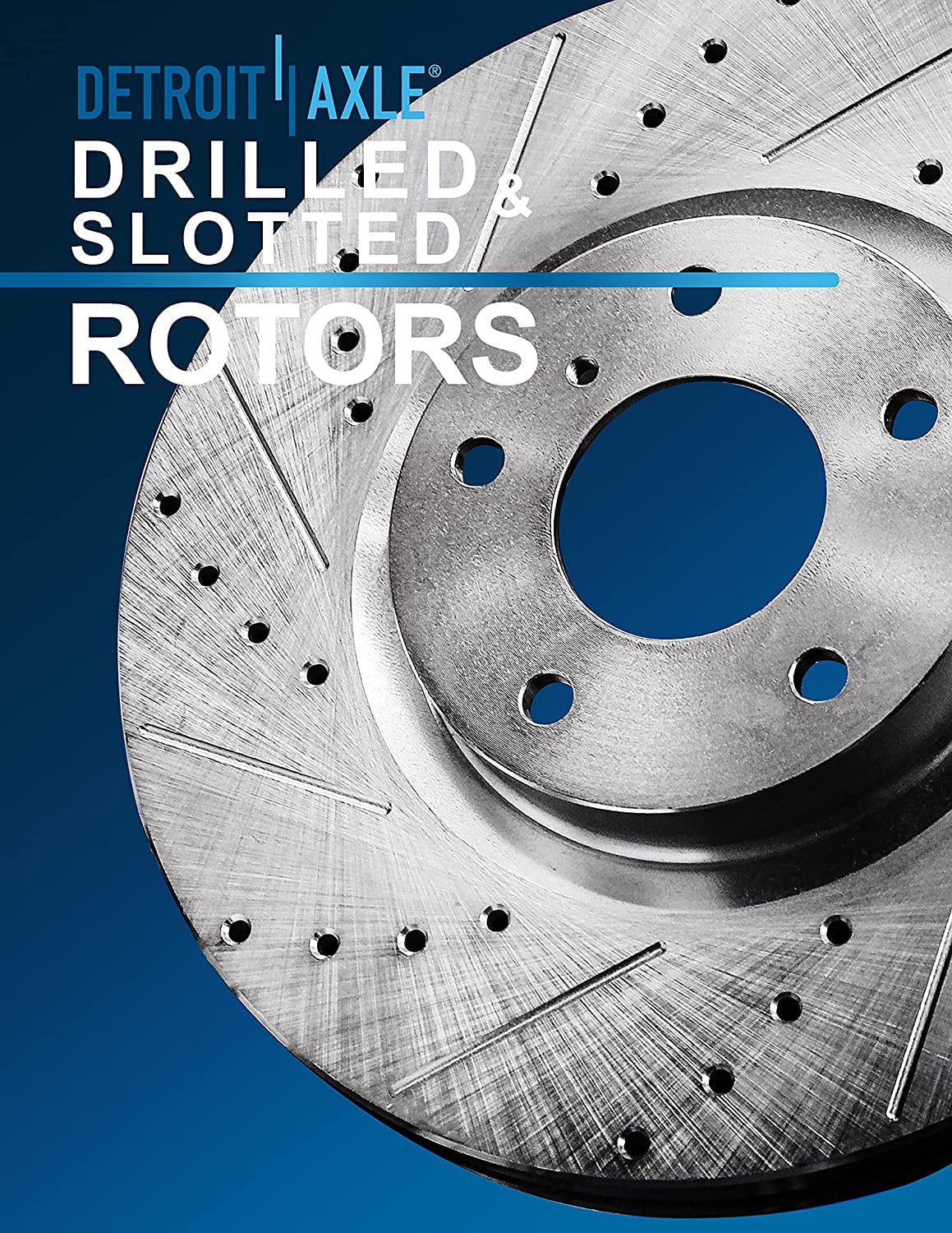 Front Drilled Slotted Brakes and Rotors Brake Pads T128