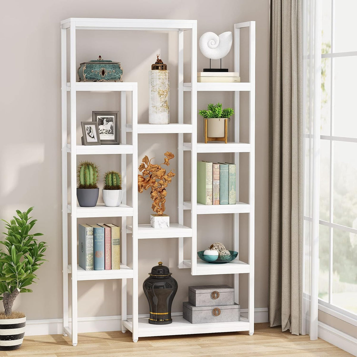 6-Tier 70.9 inch Tall Bookshelf A8018