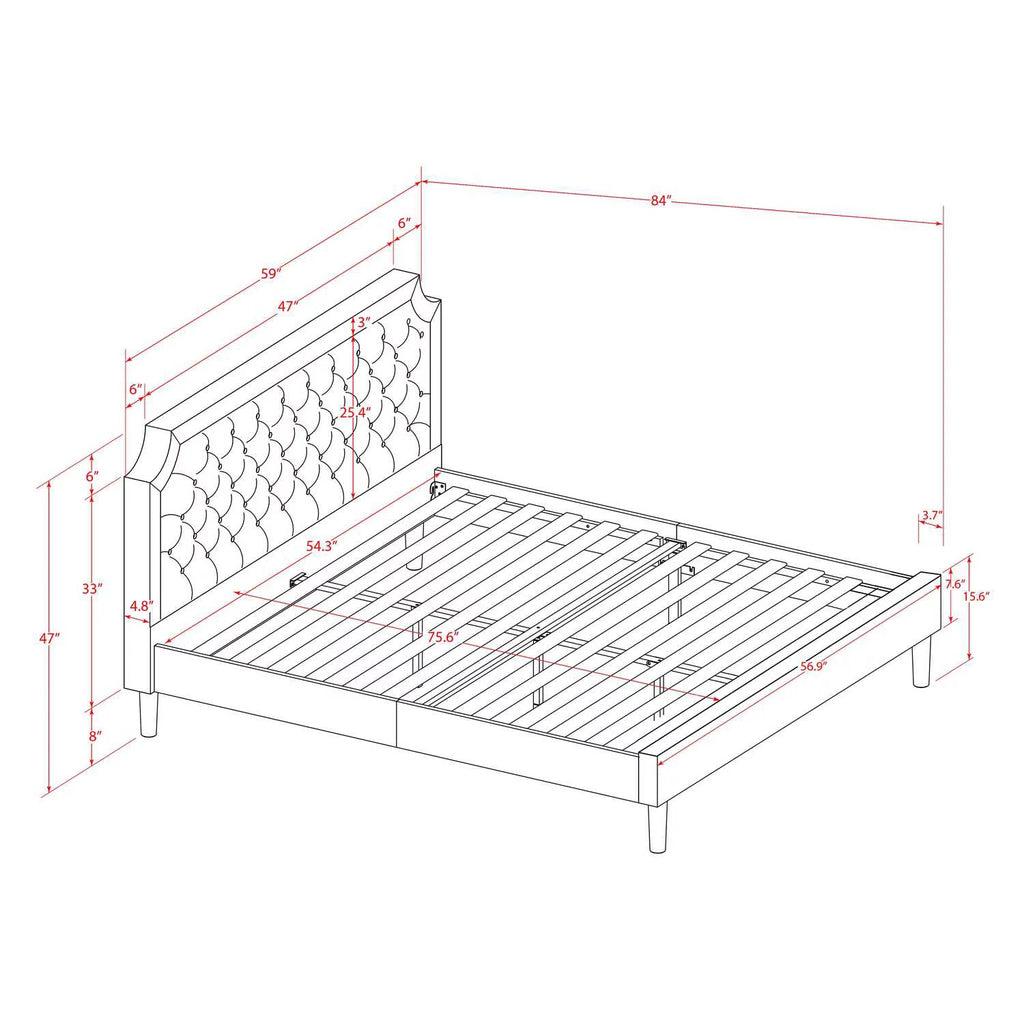 2 Pieces Wooden Full Bedroom Set G45193