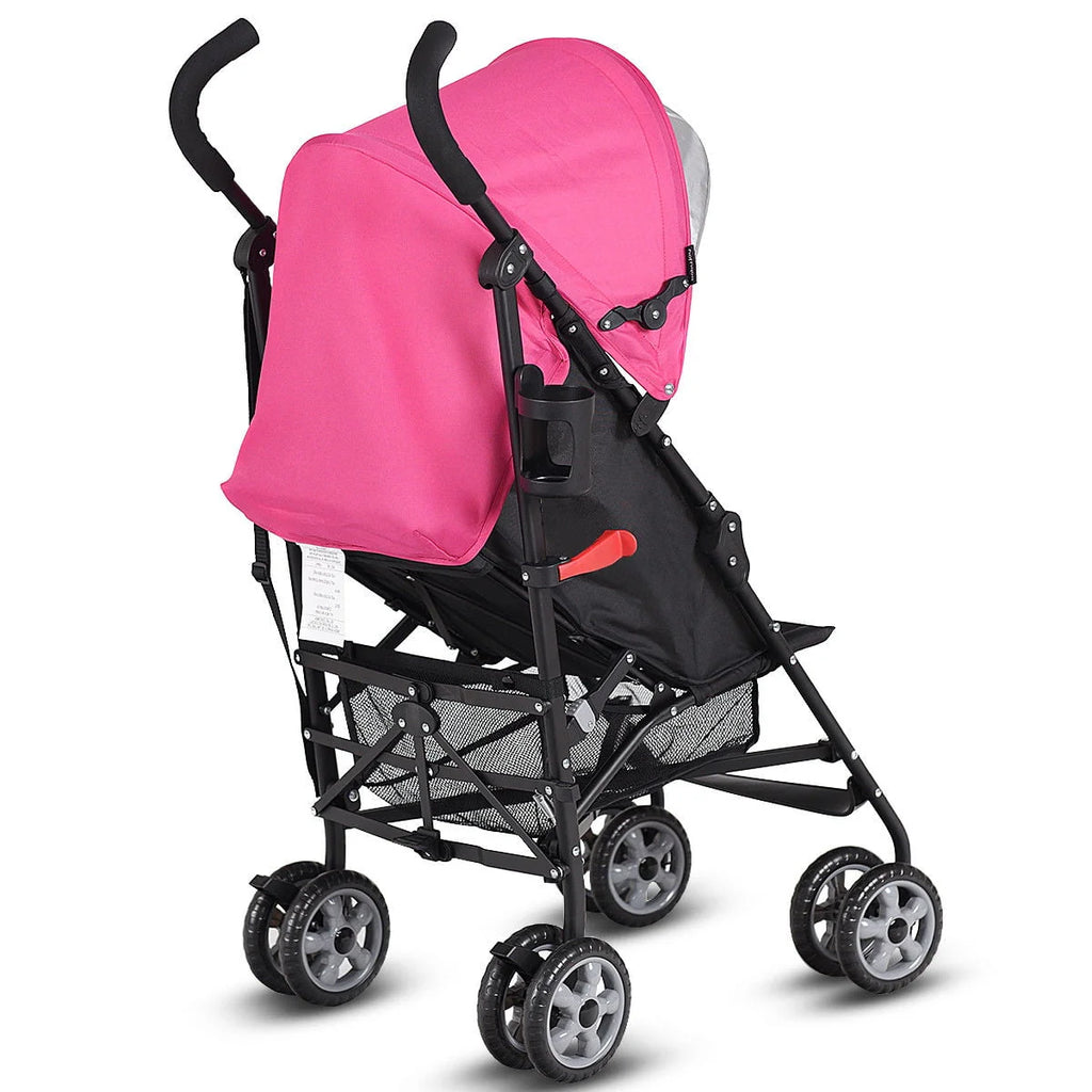 Folding Lightweight Umbrella Stroller with Storage Basket Black R422