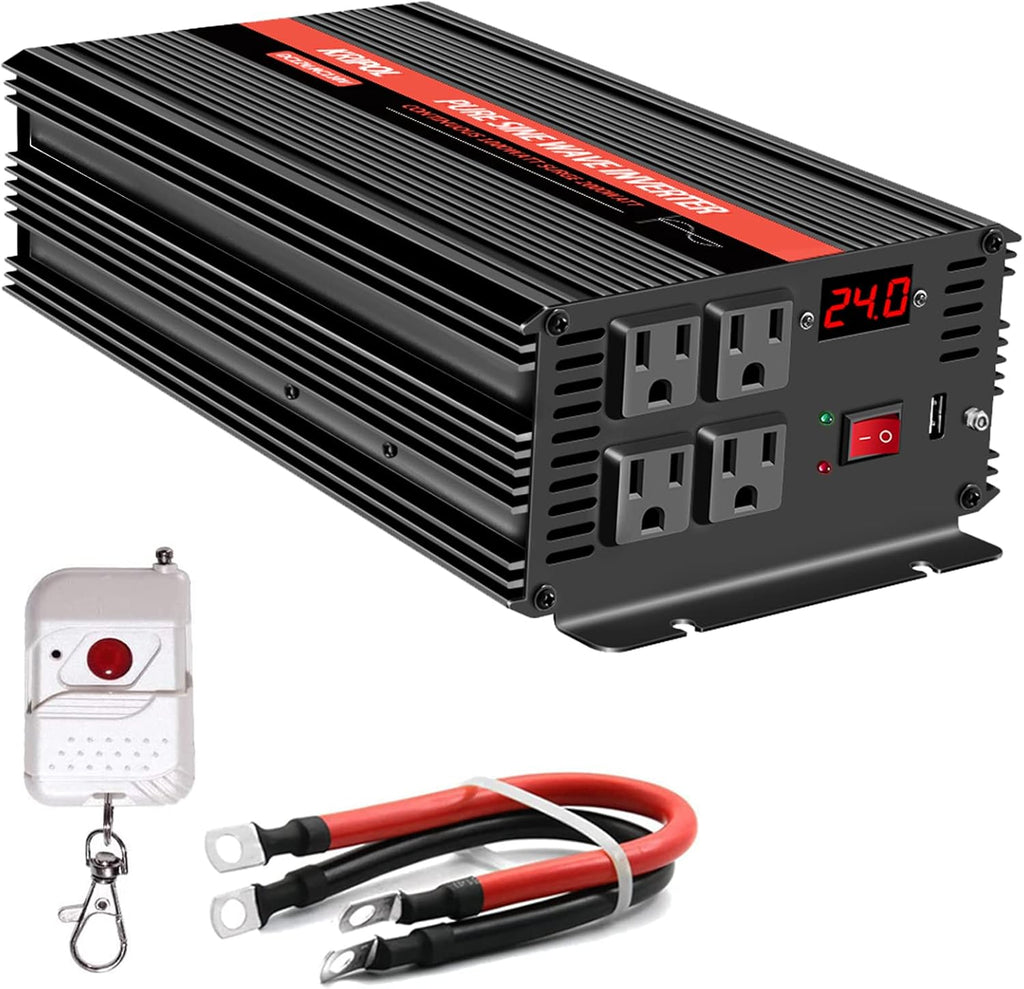 1500 Watt Pure Sine Wave Inverter 12V DC to 110v/120v AC A289054