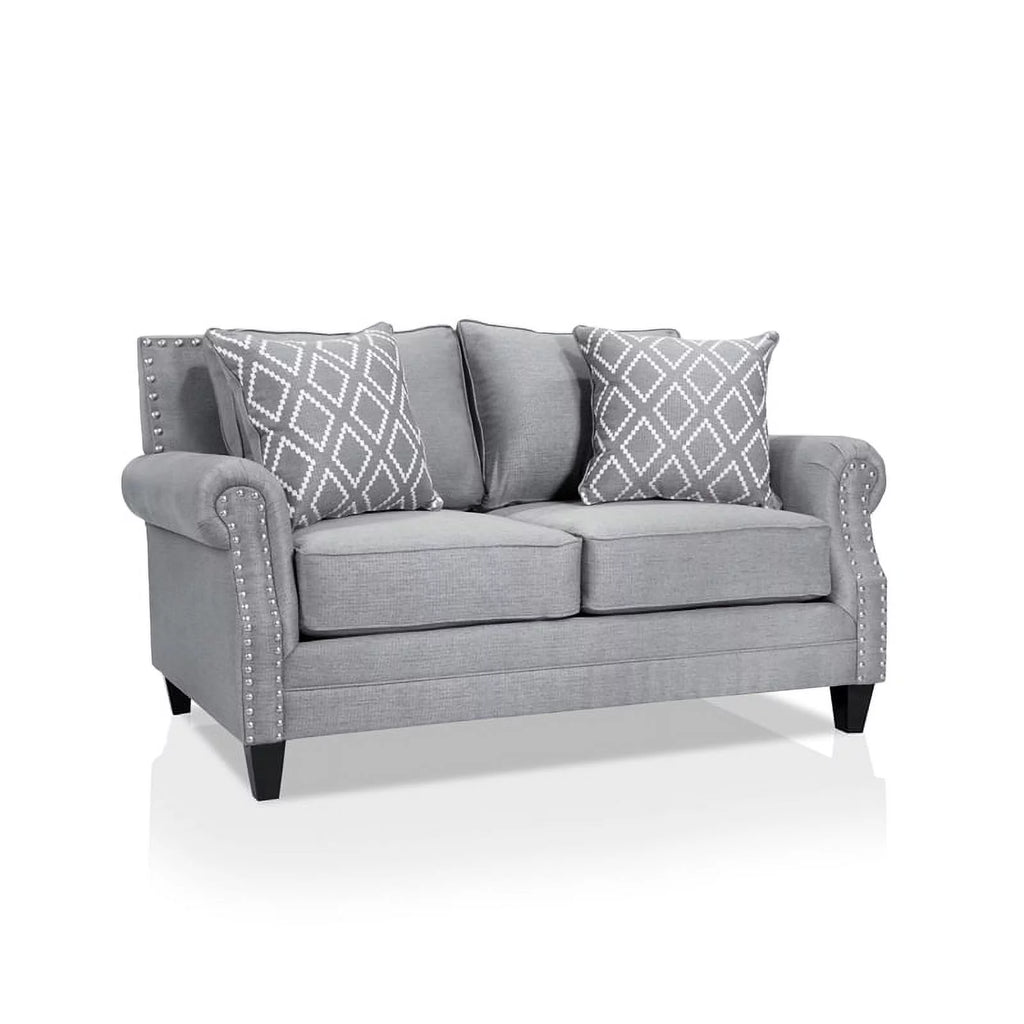 Gray 2-Piece Fabric Sofa Set A443