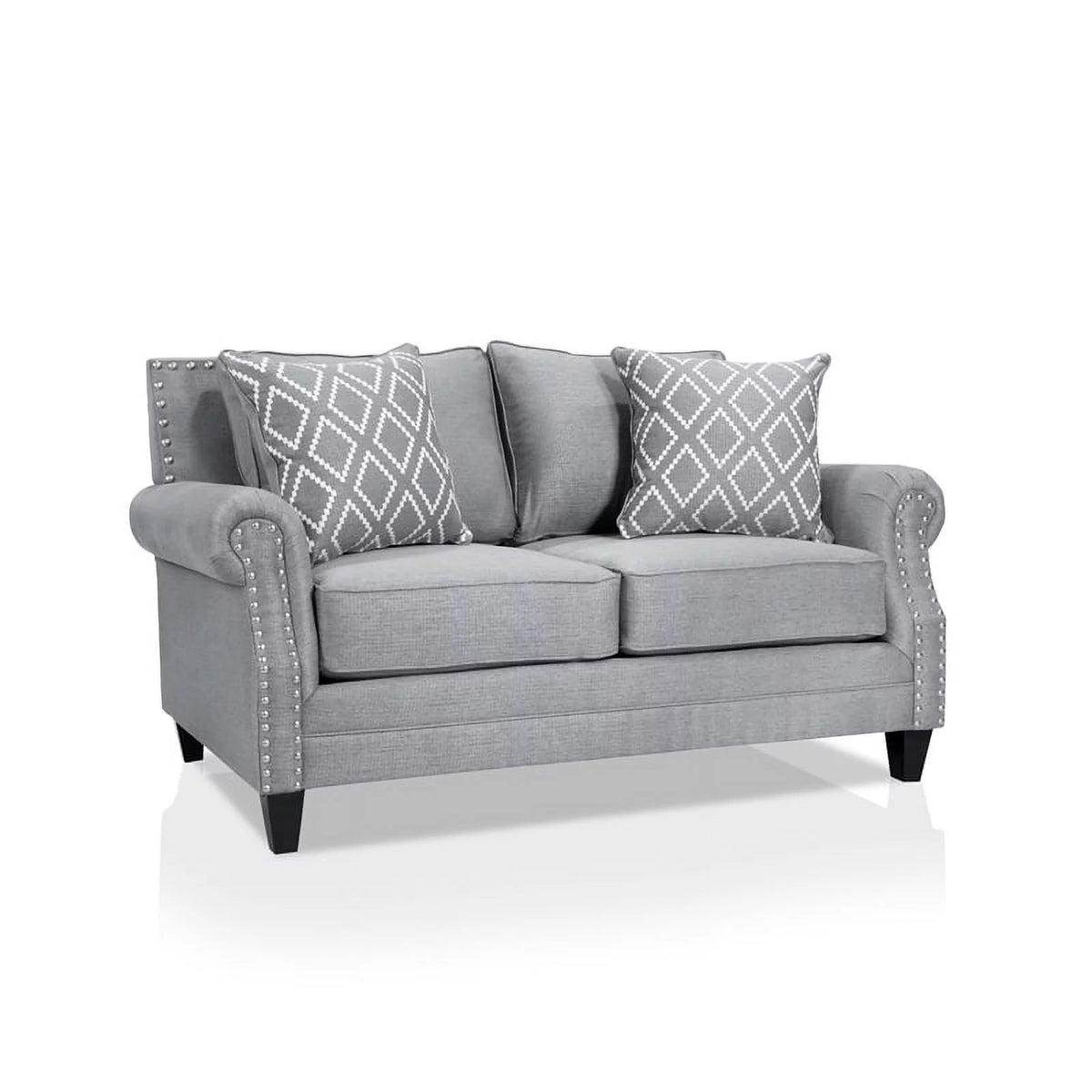 Gray 2-Piece Fabric Sofa Set A443