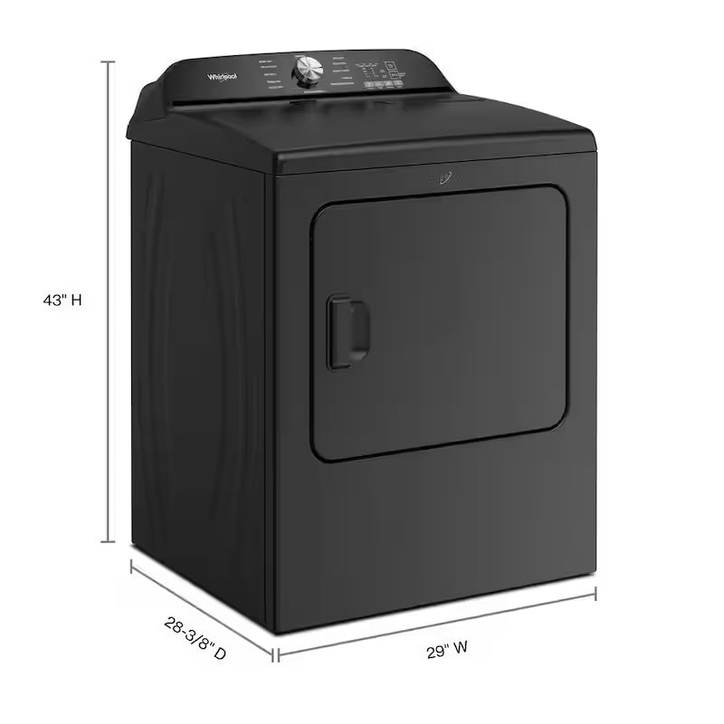 Front Load Gas Dryer in Volcano Black U2241