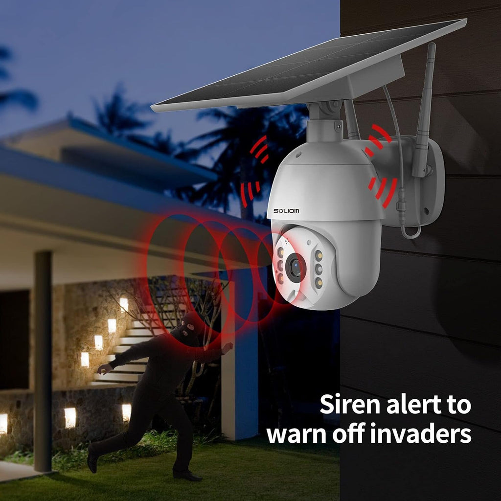 Wireless WiFi Pan Tilt 360° Solar Battery Powered Security Camera Z639