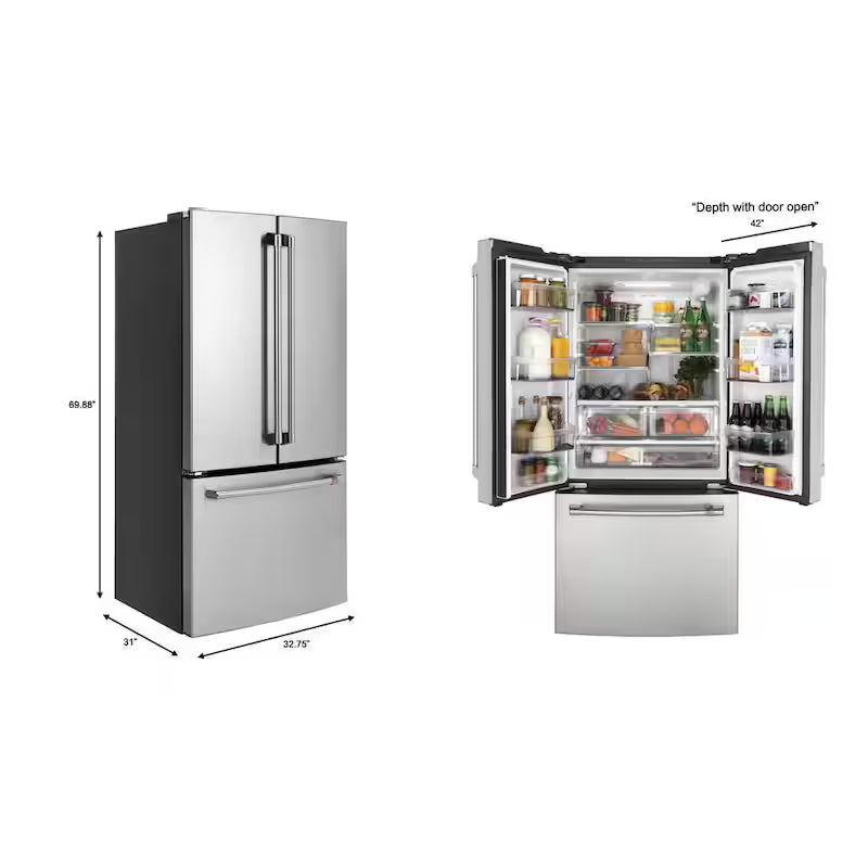 Counter Depth Stainless Steel French Door Refrigerator X685
