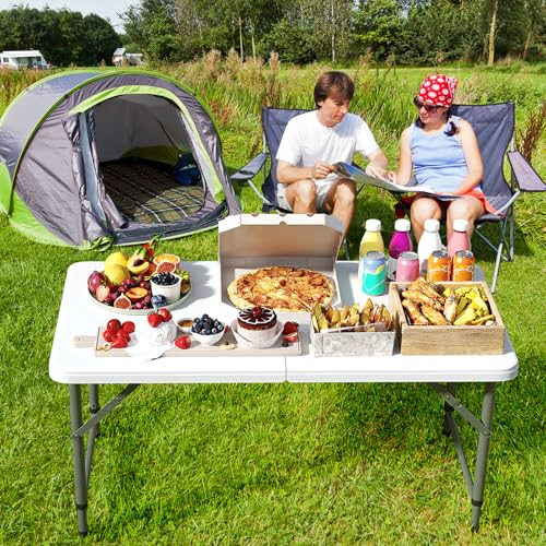 Portable 4 Foot Plastic Folding Table D537580