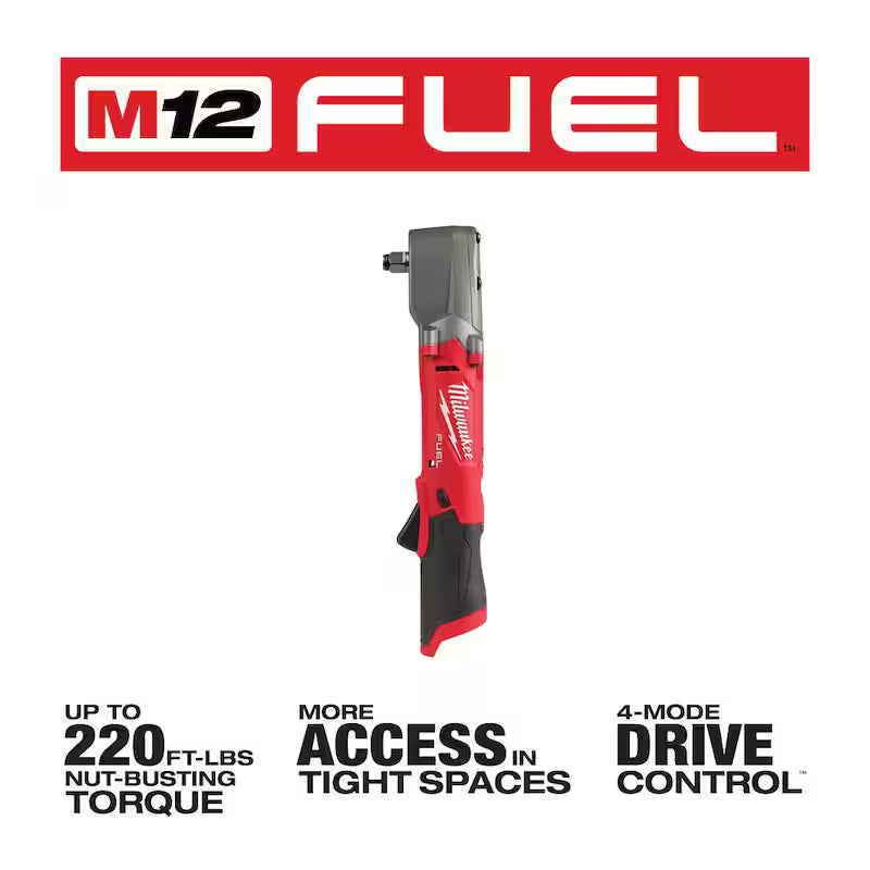 12V Brushless Cordless 1/2 in. Right Angle Impact Wrench with 2.5 Ah Battery T896185