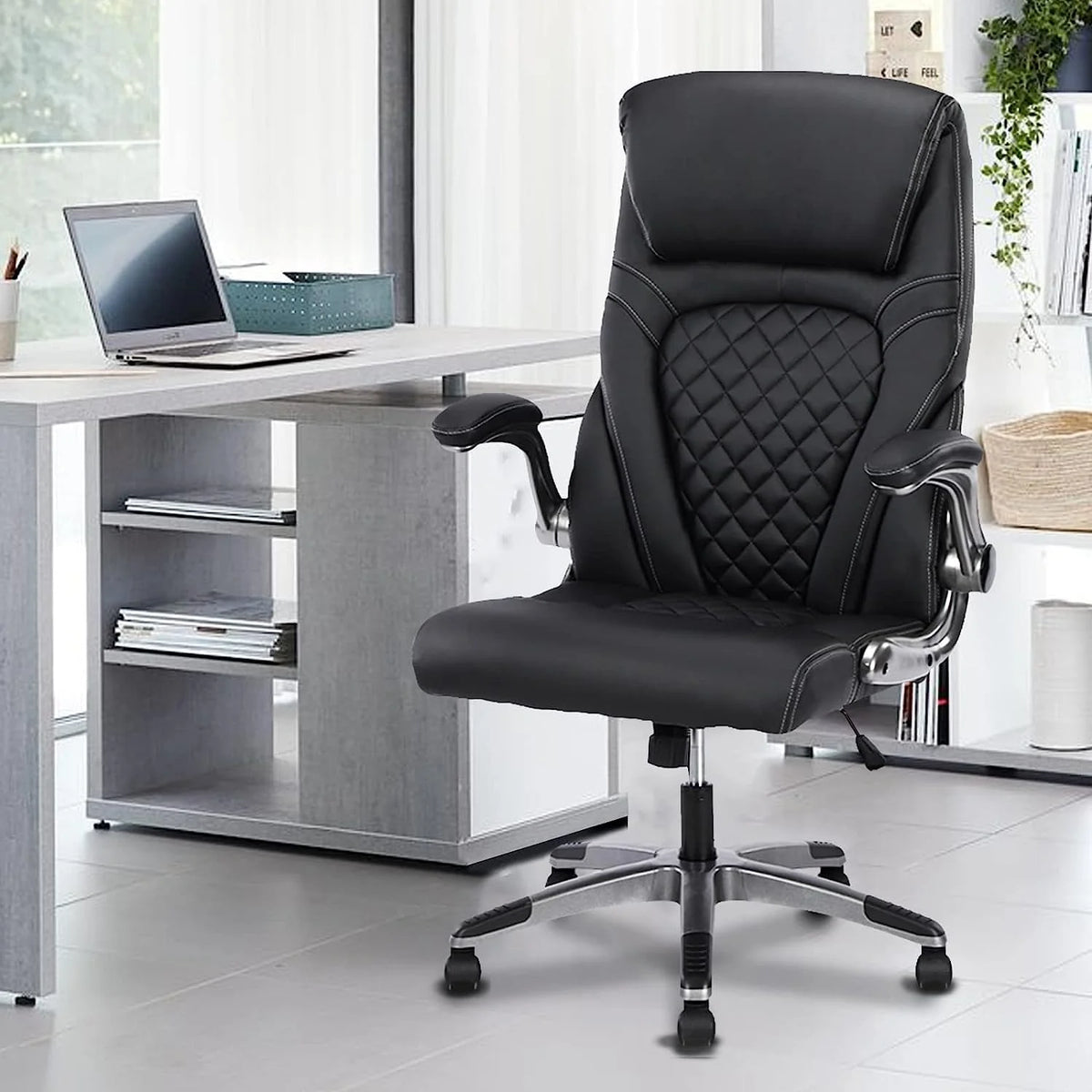 Black Ergonomic Office Chair with Lumbar Support Z9007