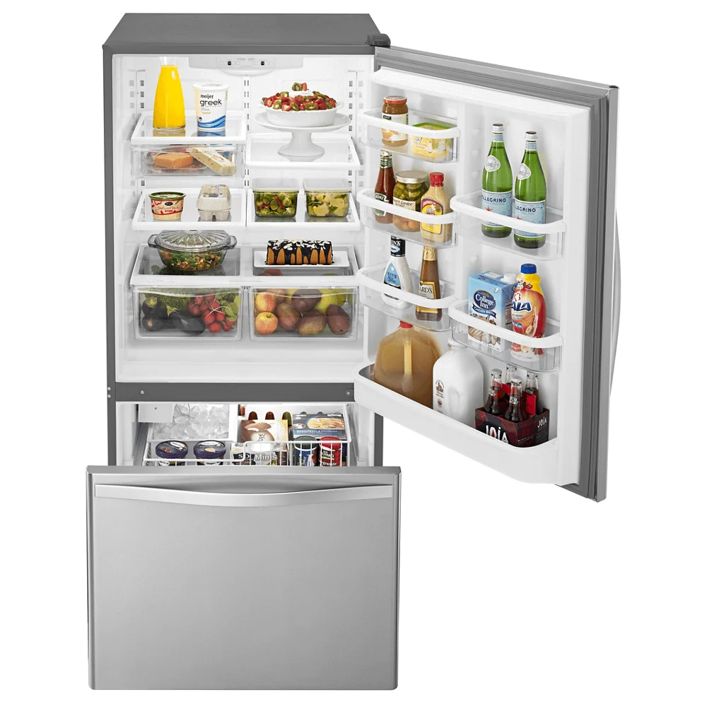 Bottom-Freezer Refrigerator with Glass Shelves 22 Cu. ft T887