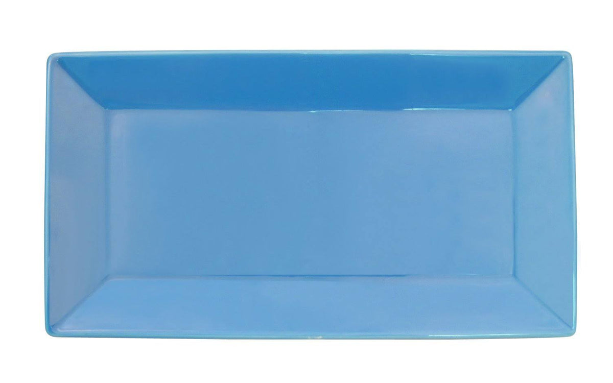 Blue Stoneware Rectangular Platter P6802