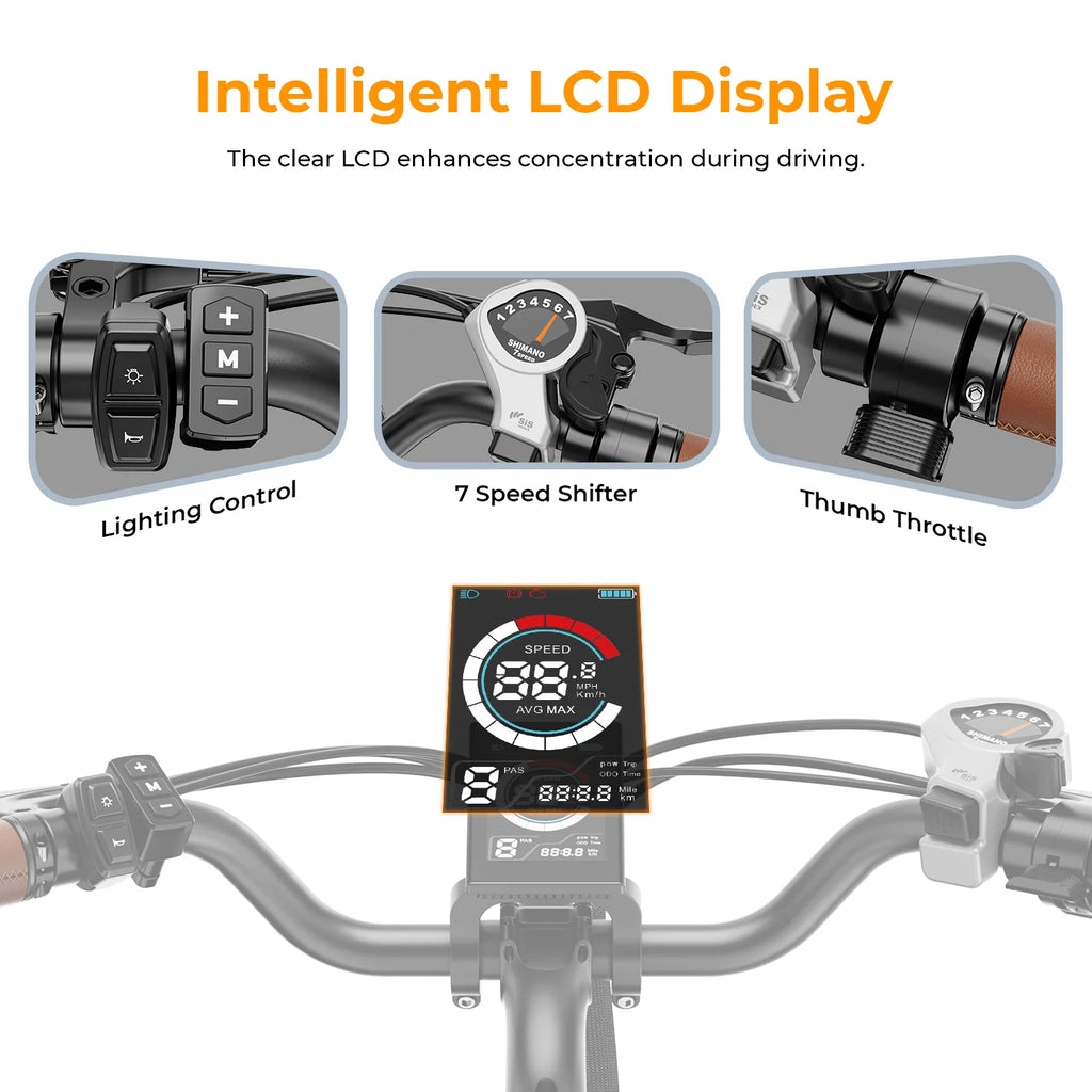 500W Electric City Cruiser Bicycle with 36V 13Ah Removable Battery F25287