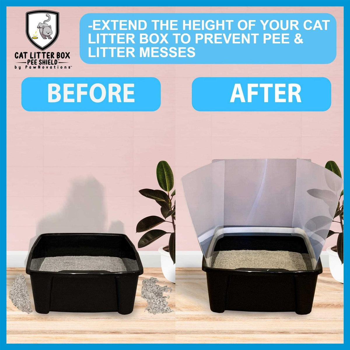 Cat Litter Box Pee Shields P344901