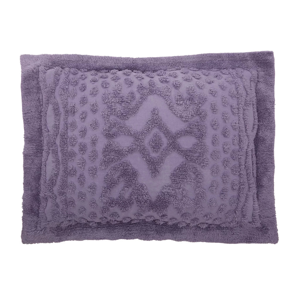 Chenille Sham - Standard, Lavender Gray Z590