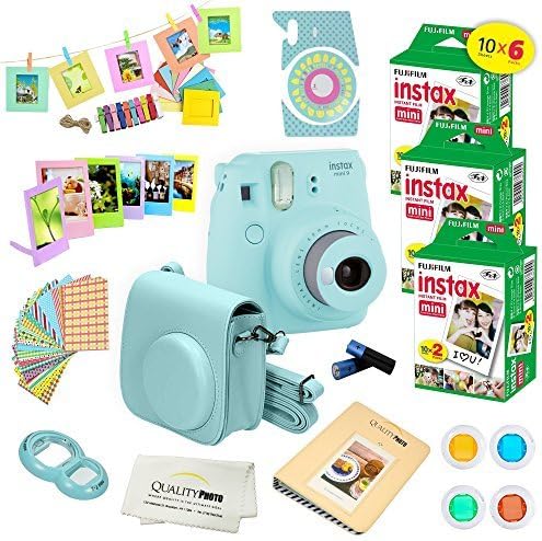 Flamingo Pink Instant Camera with 60 Pack Instant Films U857903
