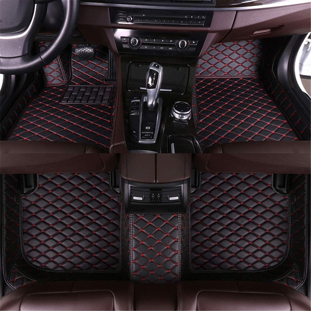 Black Red Car Floor Mats B136