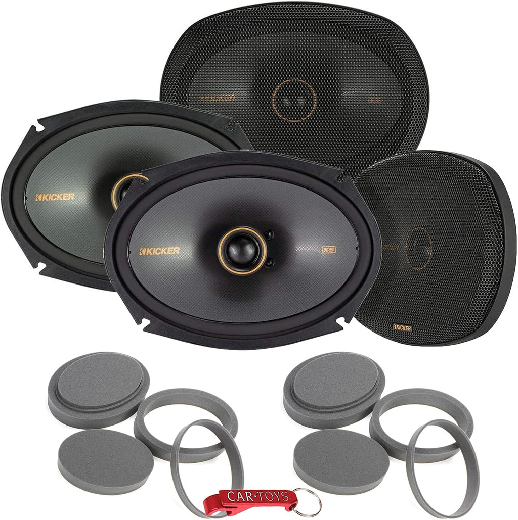 6 by 9 Coaxial Car Speakers Pair, 150 Watts RMS J824