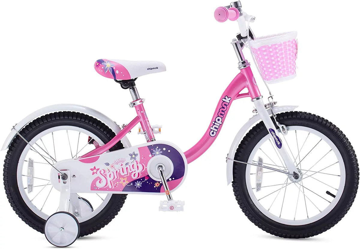 Green 14 Inch Kids Bike with Basket Q3130