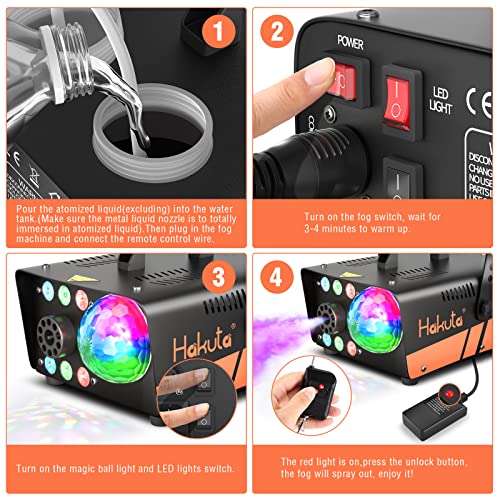 Fog Machine with Disco Ball Light and LED RGB Lights C465826