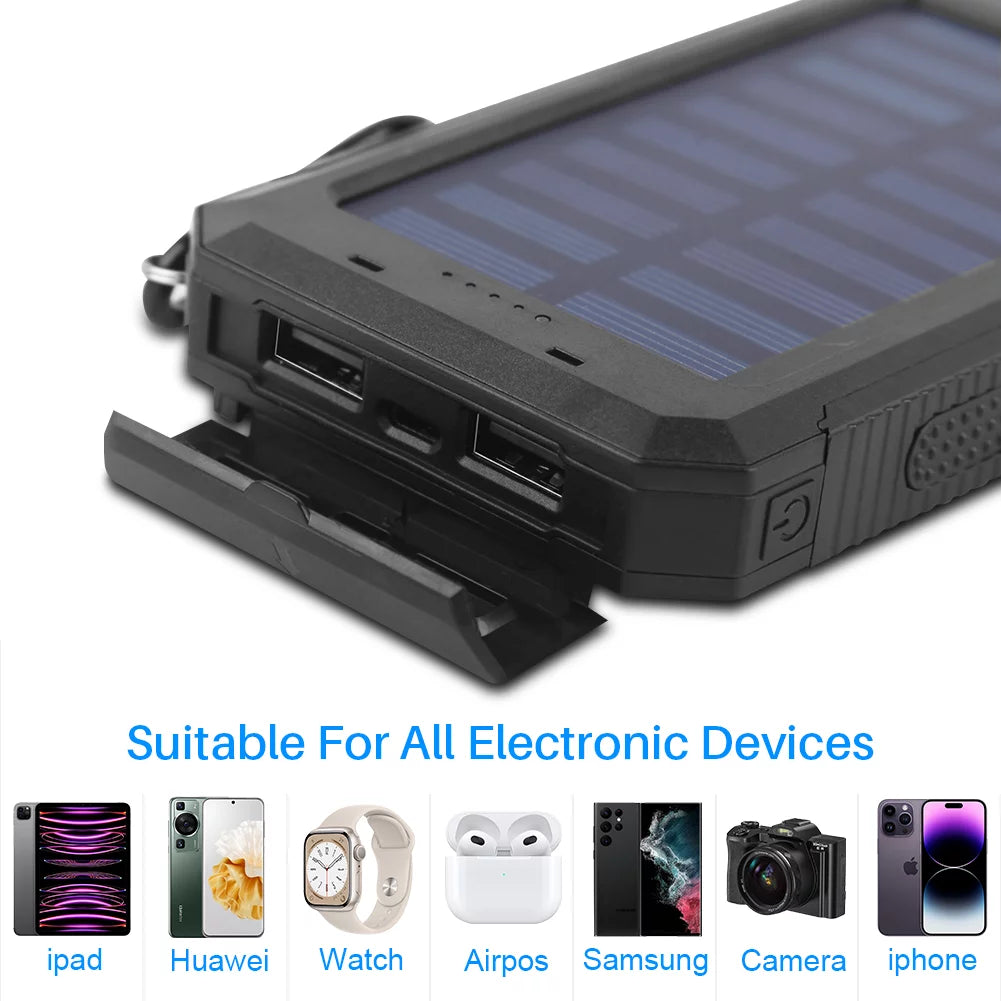 20000mAh Solar Power Bank with Dual USB Ports U9029