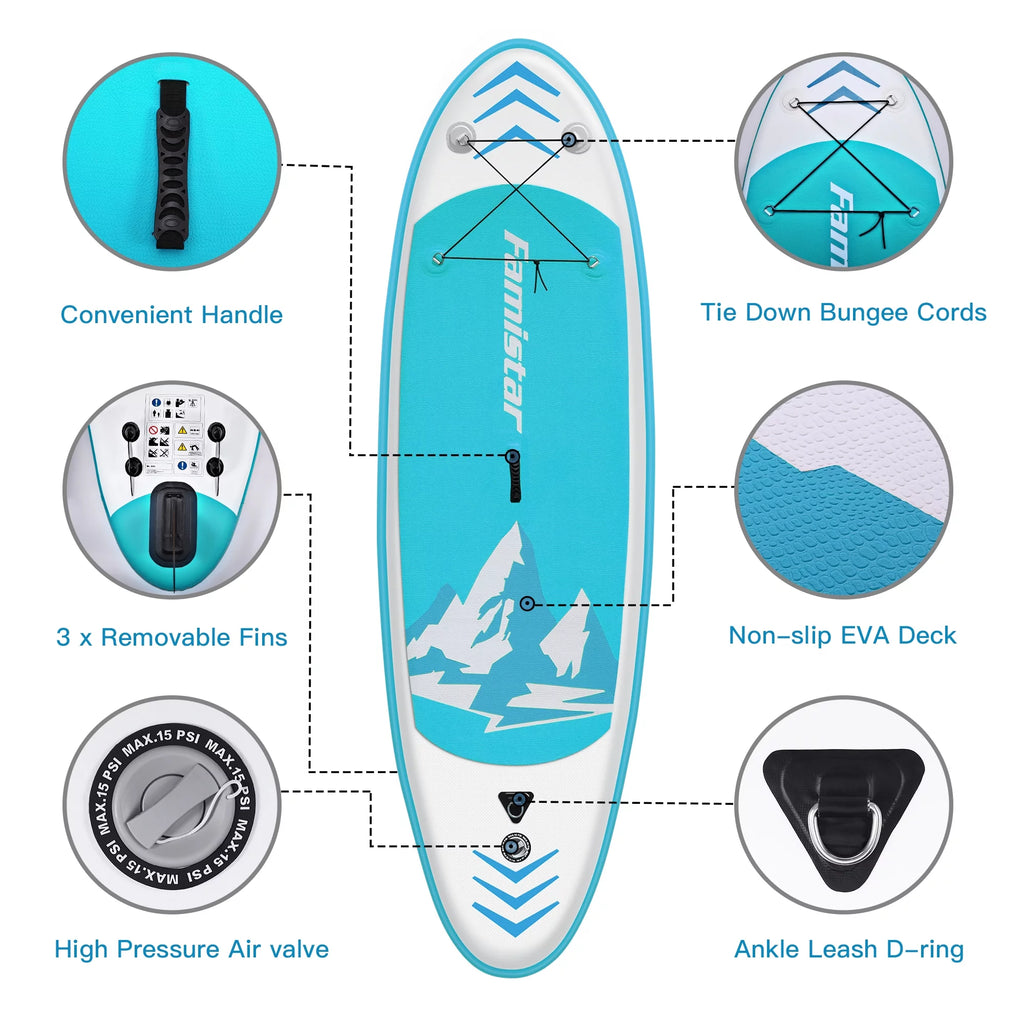 Inflatable Stand Up Paddle Board with Paddle Pump and Backpack I238871