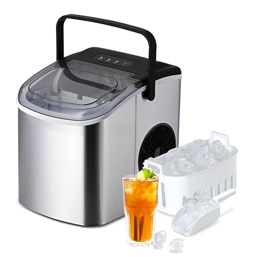 Countertop Ice Maker Machine with Scoop & Basket O8614