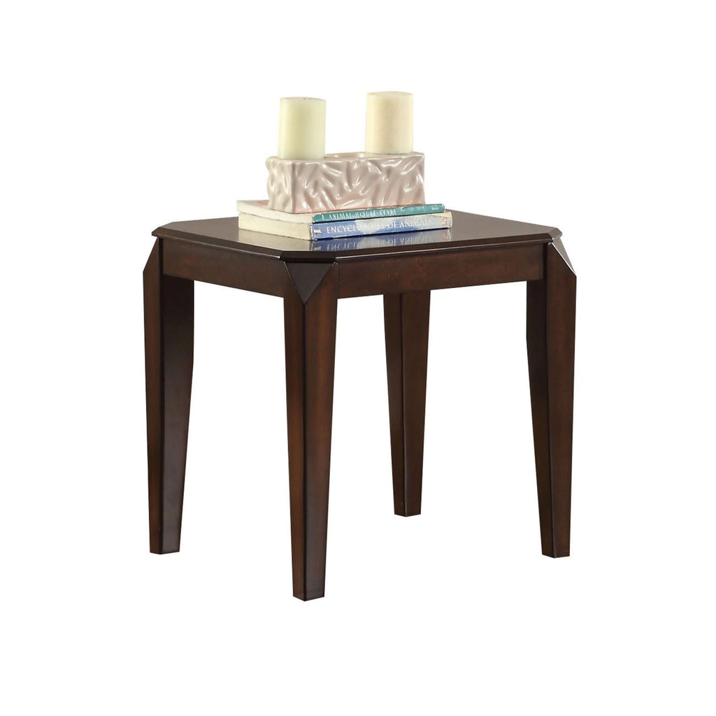 Wooden End Table with Beveled Tapered Legs J20111