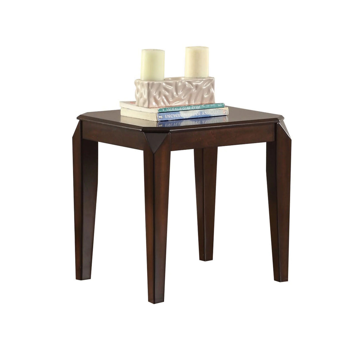 Wooden End Table with Beveled Tapered Legs J20111