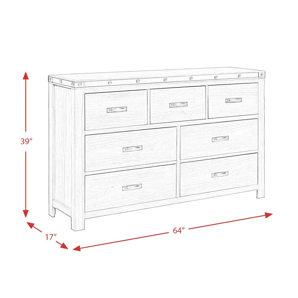 7 Drawer Dresser N629