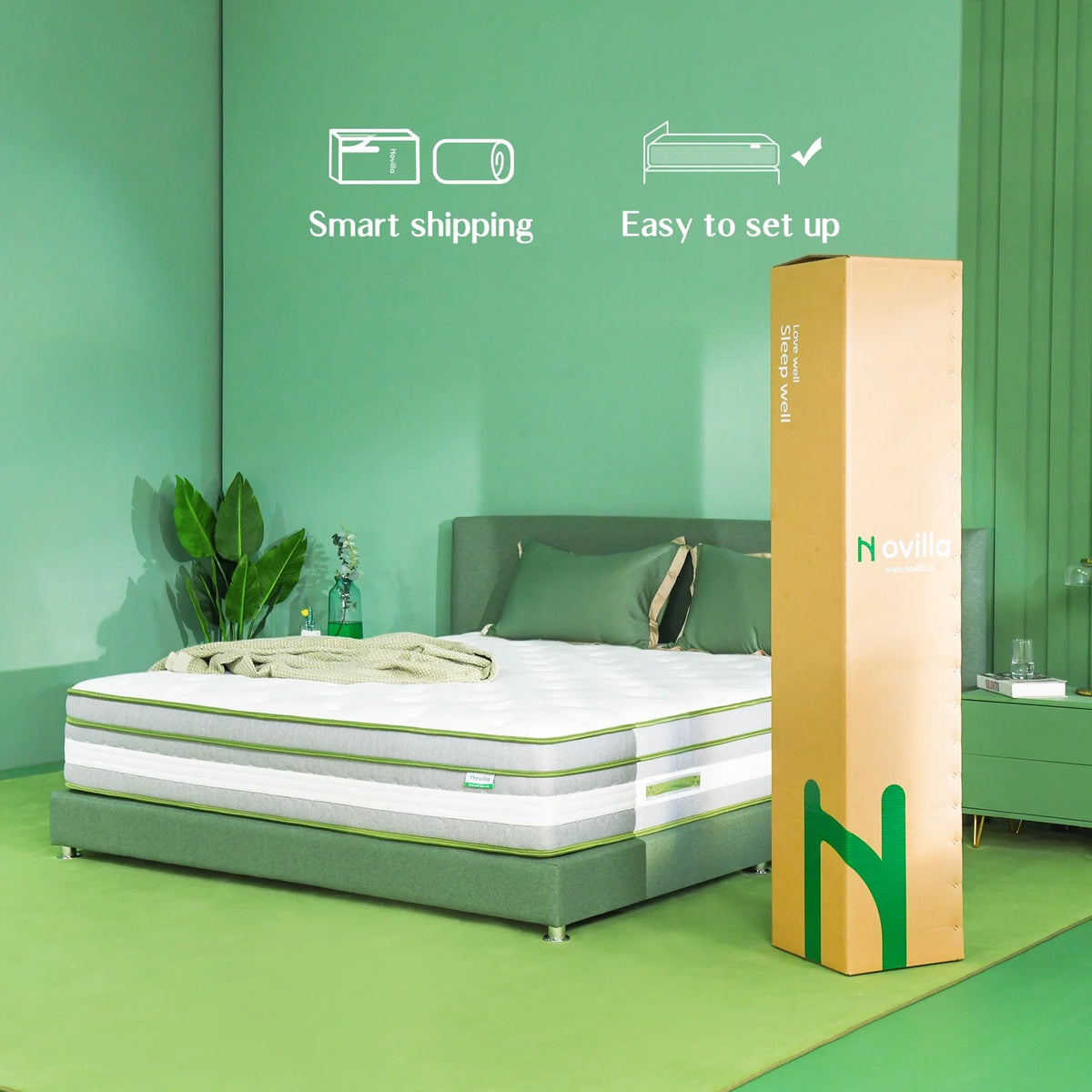 Queen Size Memory Foam Innerspring Hybrid Mattress Z996