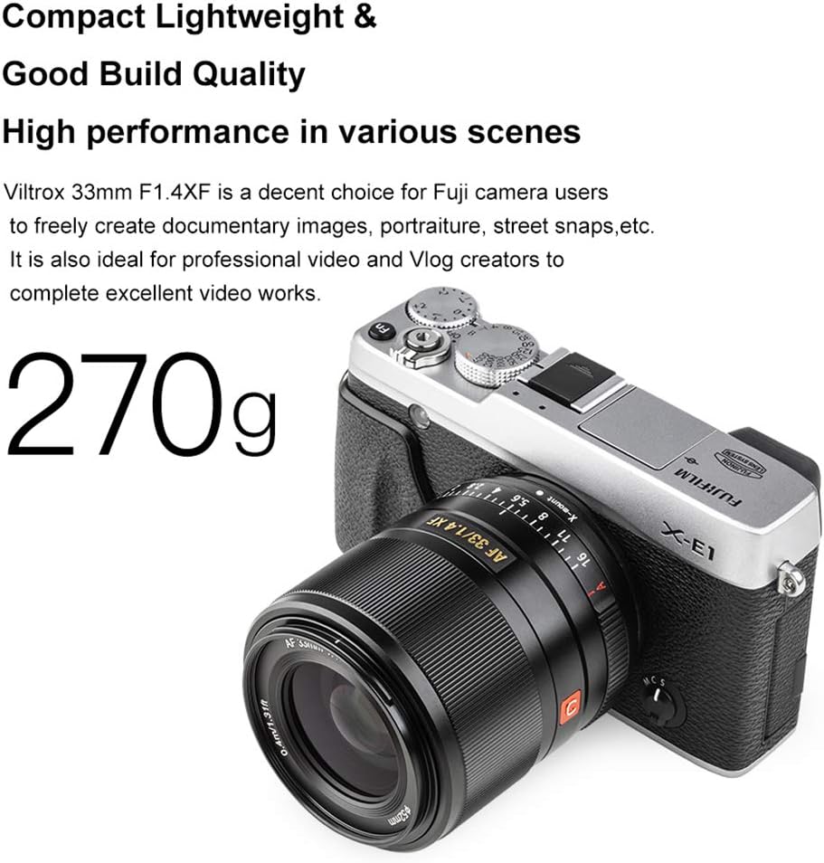 33mm F1.4 Auto-Focus Portrait Lens for Fujifilm X-Mount Camera M641514