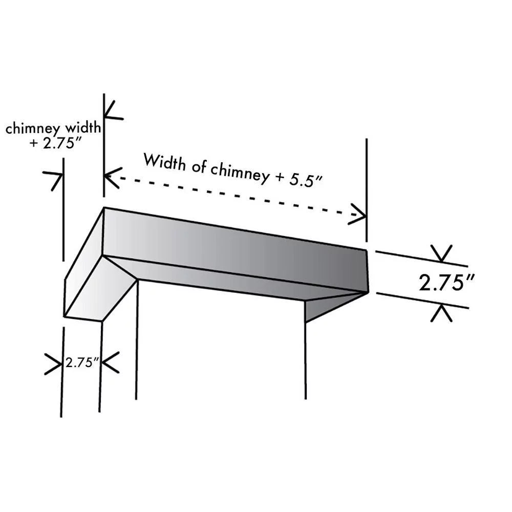 Crown Molding Profile for Wall Mount Range Hood J614