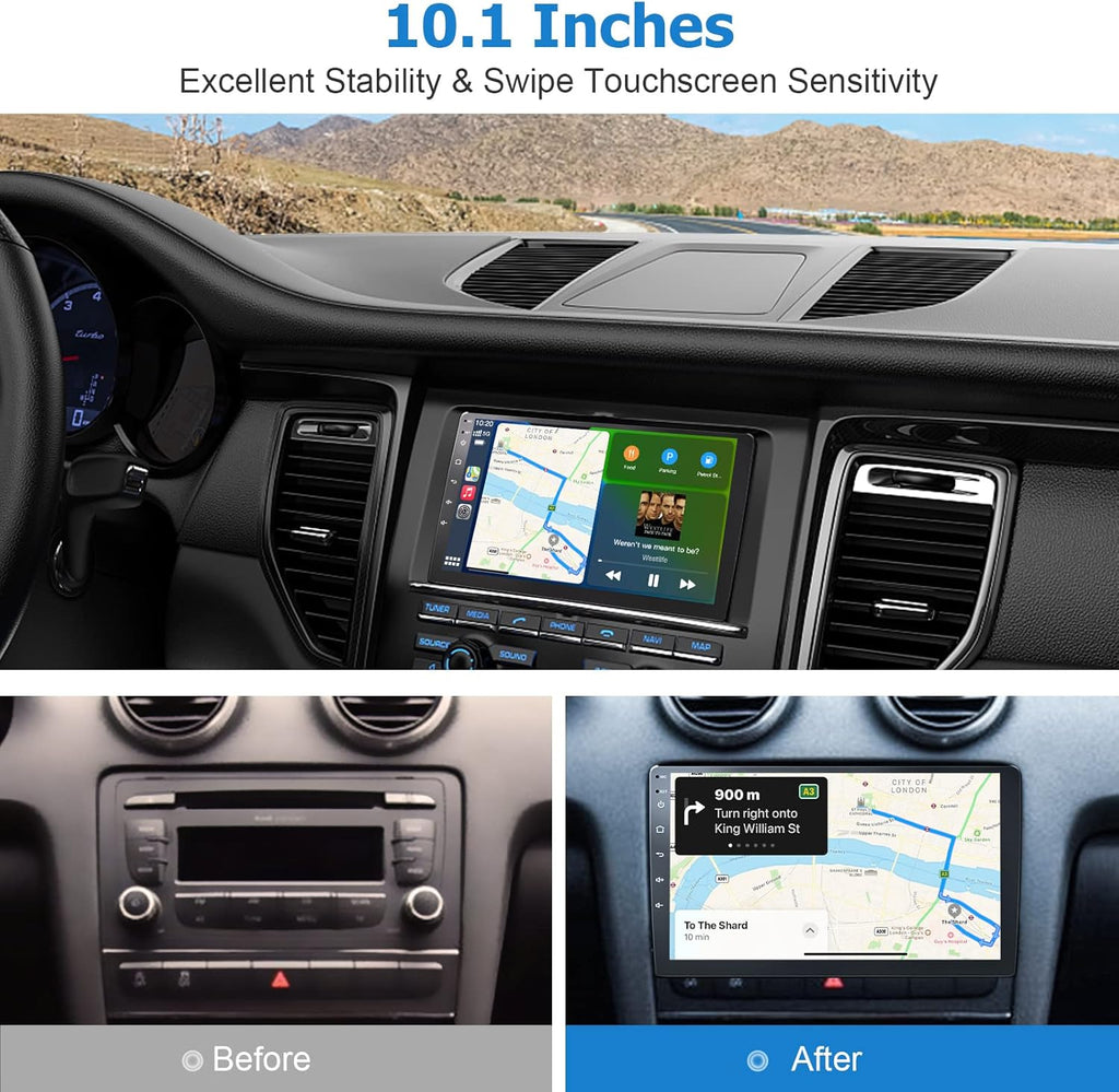 10.1 IPS Touchscreen Double Din Car Stereo with Backup Camera A945207