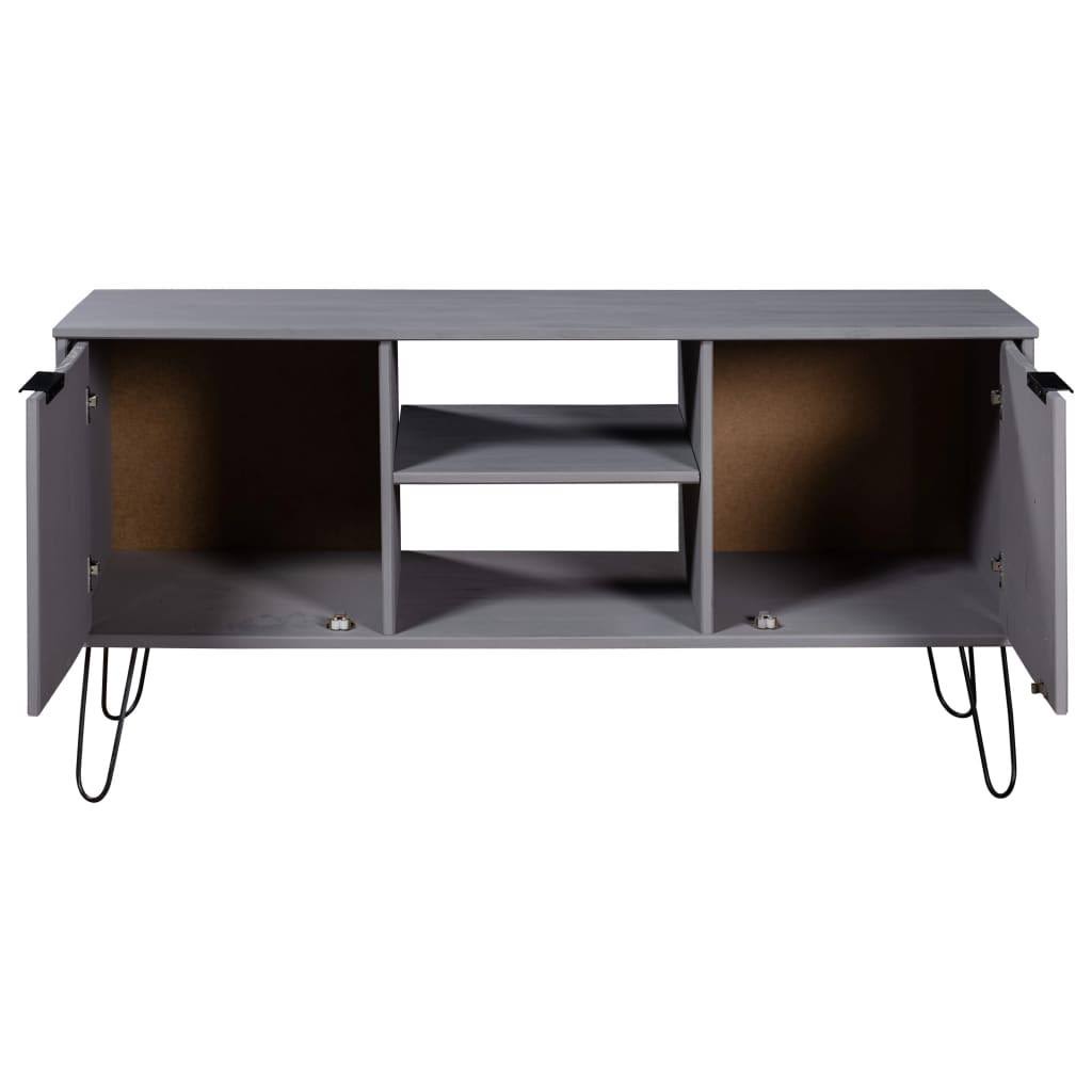 Gray Solid Pine Wood TV Cabinet R4617