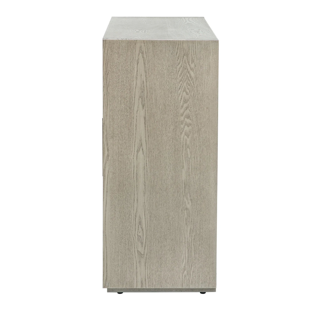 Wood Storage Cabinet with Three Tempered Glass Doors and Adjustable Shelf E56494