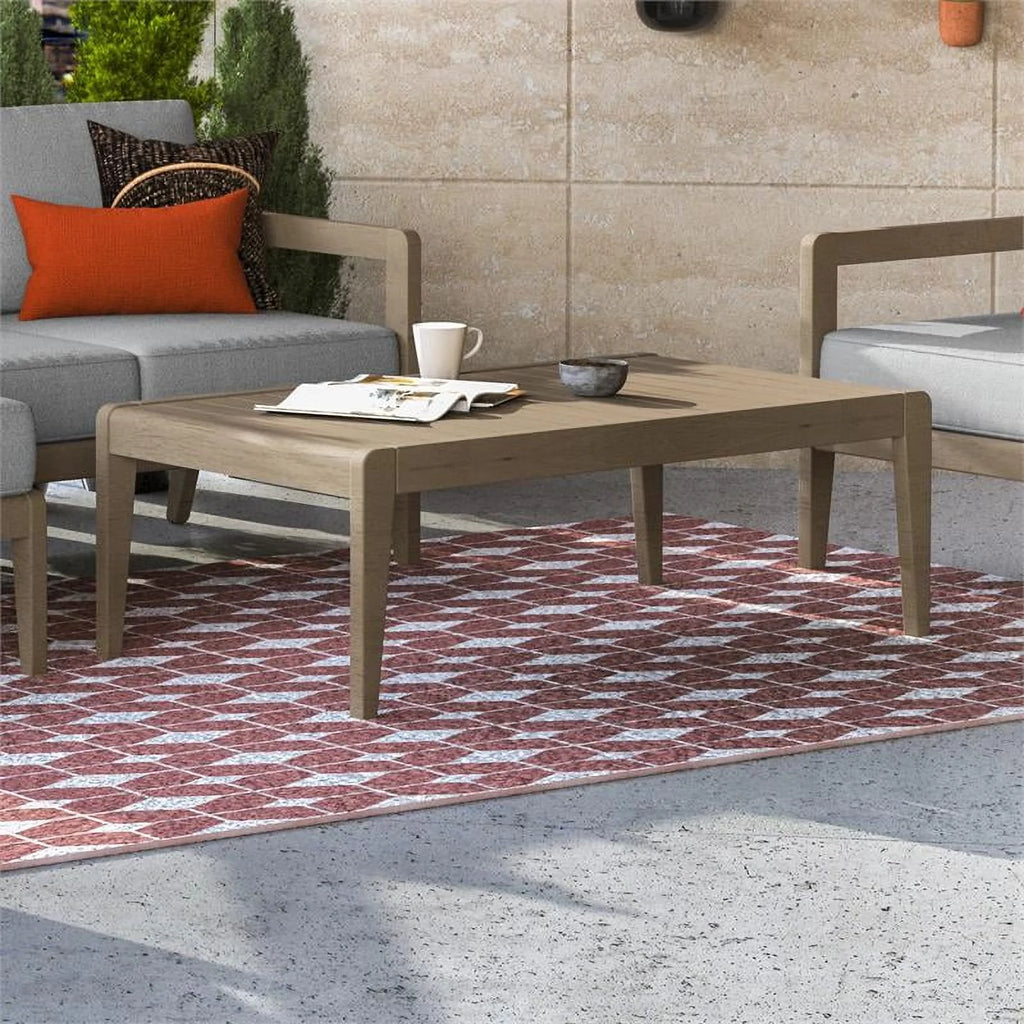 Traditional Wood Outdoor Coffee Table in Gray D62177
