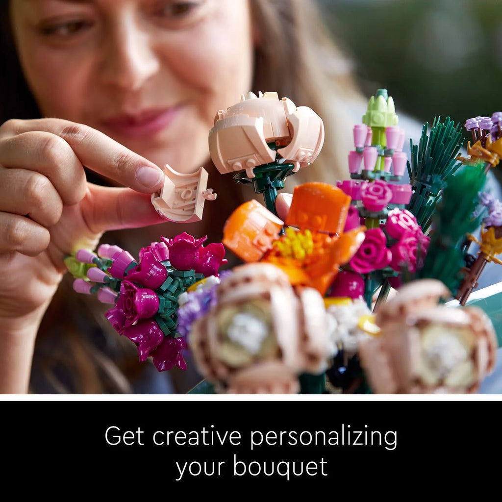 Artificial Flower Bouquet Building Set with Roses R629