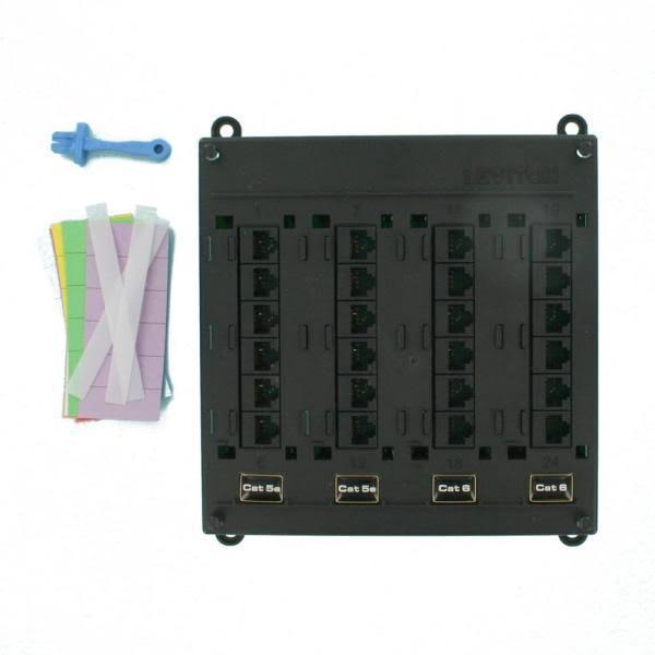 CAT 6 24 Port Black Patch Panel Z434