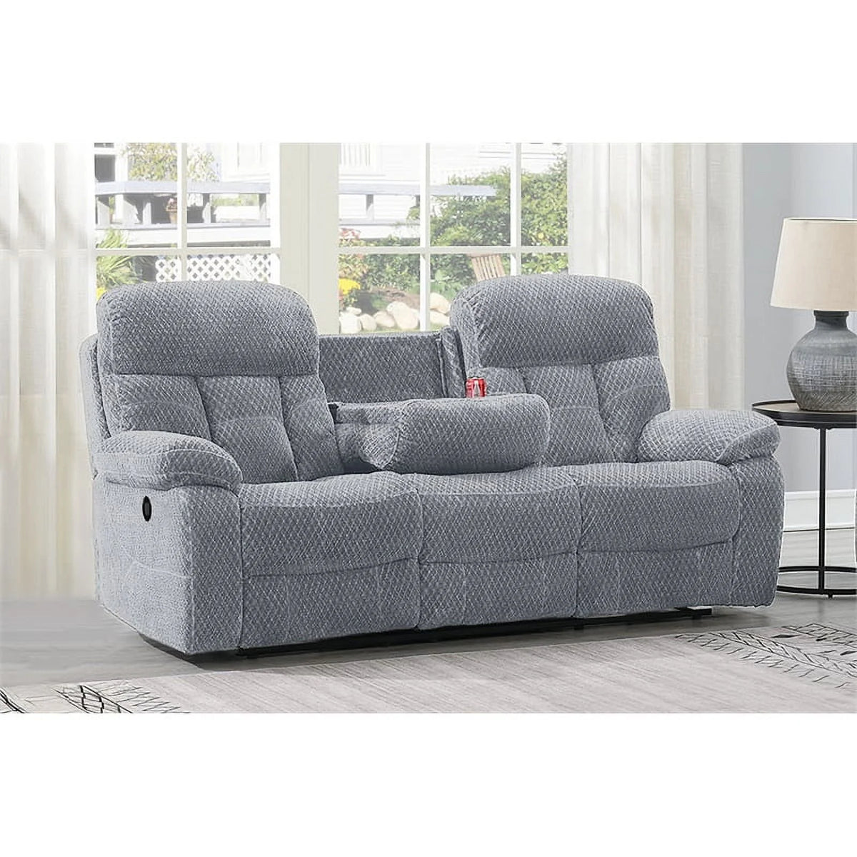 Polyester Fabric Power Sofa M34959