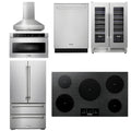 36 Induction Cooktop, Range Hood, Microwave, Refrigerator, Dishwasher, Wine Cooler J693